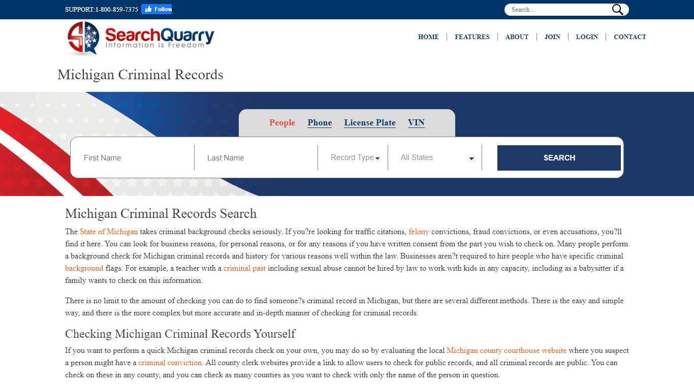 Free Michigan Criminal Records | Enter a Name & View Criminal Records